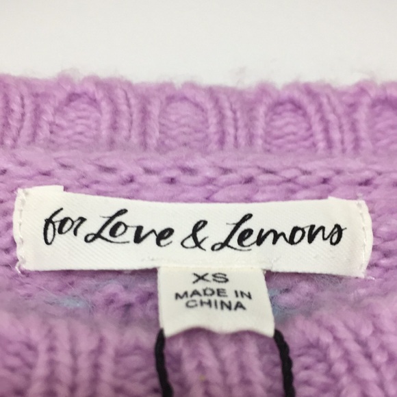 NWT For Love & Lemons Scarlet Puff Sleeve Sweater - Picture 11 of 14